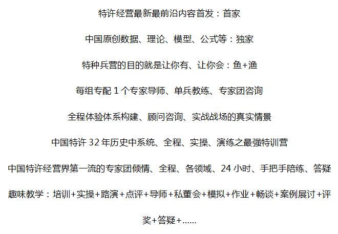 中國頂級獨家第十季:中國特許經營特訓營